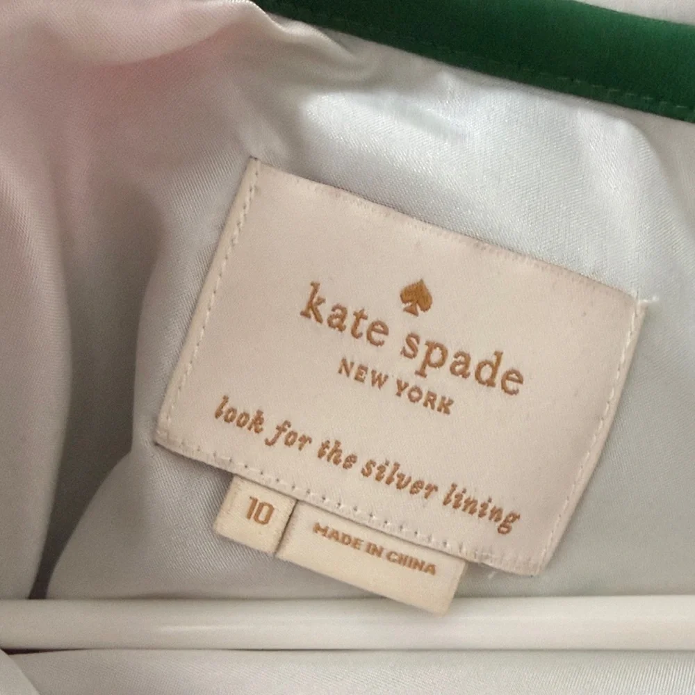 Kate Spade Women’s Green Floral Mini Dress Size 10 - Picture 6 of 7